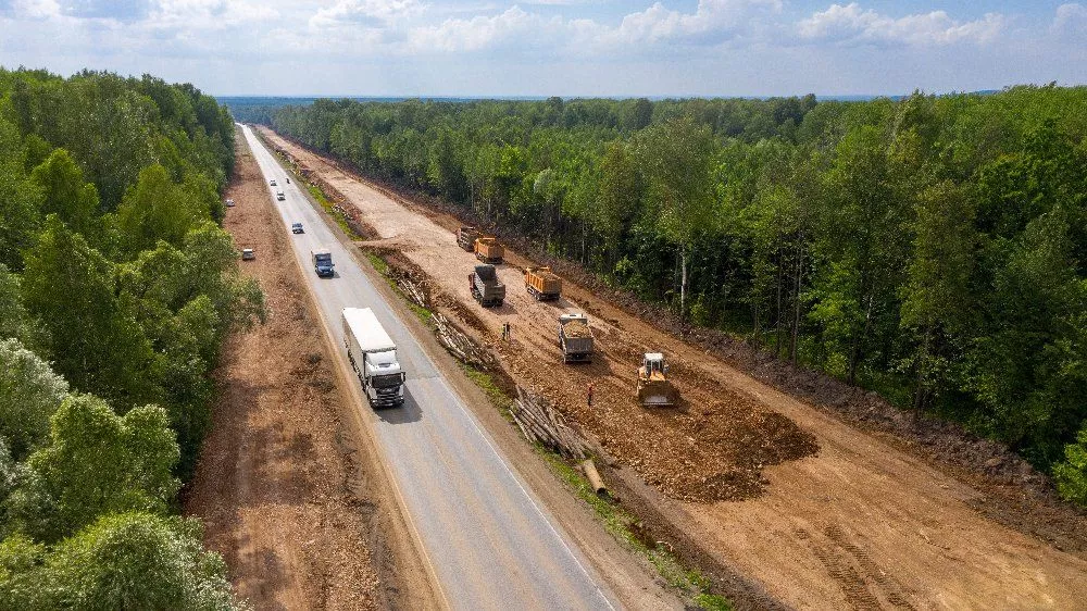 На Южном Урале продолжается реконструкция опасного участка трассы возле Аши