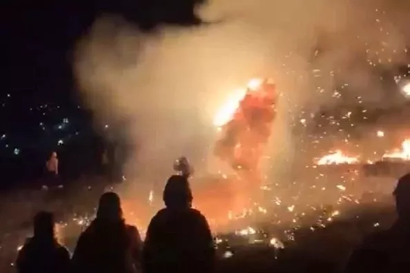 В Челябинской области задержали участника фаер-шоу, который бросил горящее колесо в человека