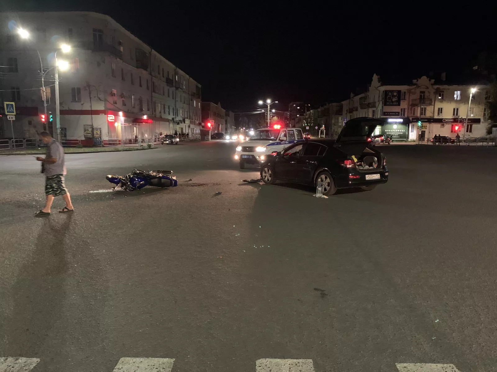 Госавтоинспекция  города Копейска устанавливает обстоятельства ДТП