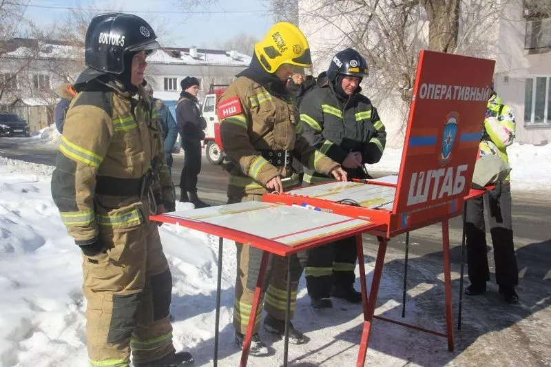 В Копейске прошли учения экстренных служб