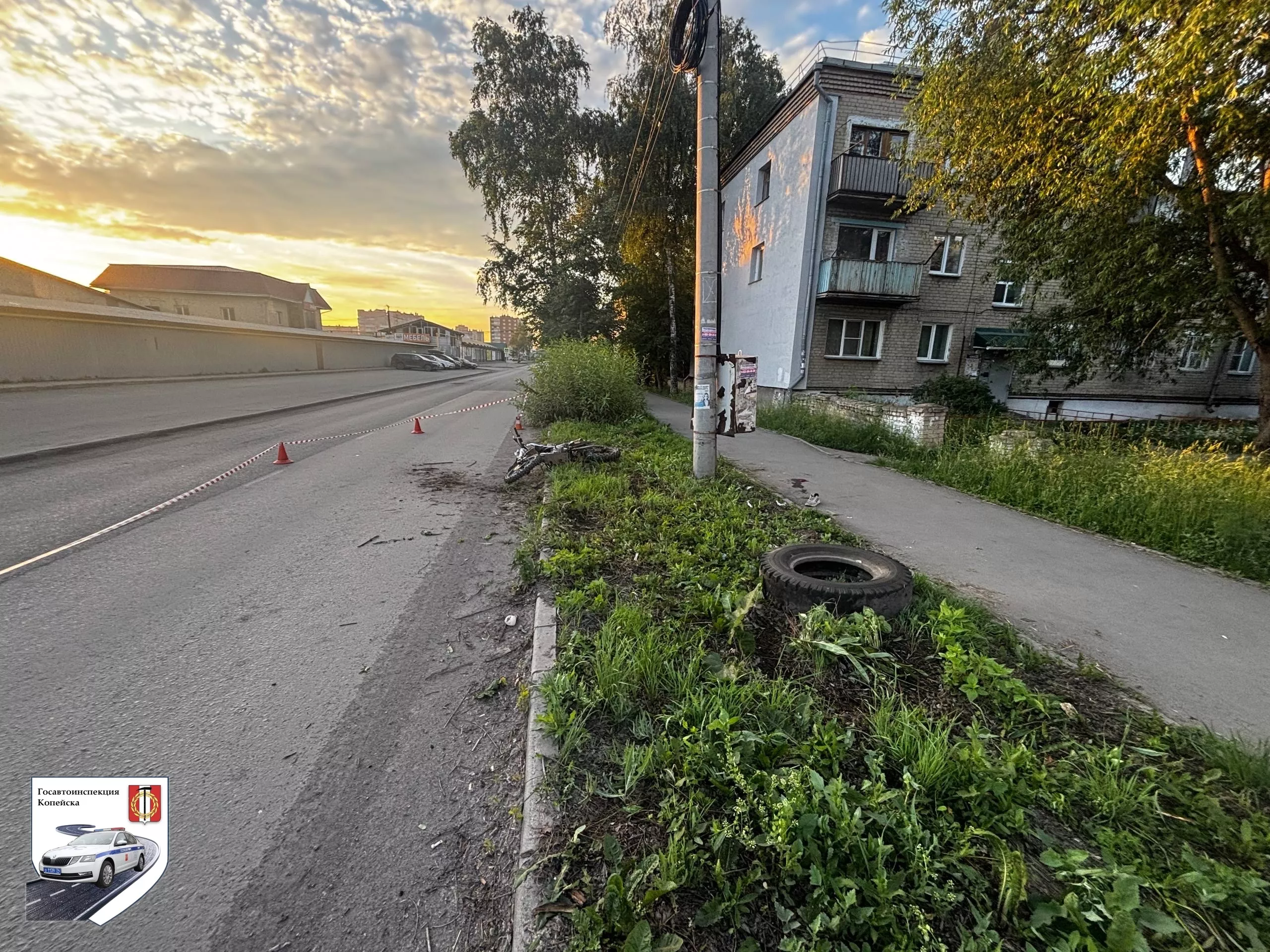  В Копейске подросток на мотоцикле врезался в опору ЛЭП