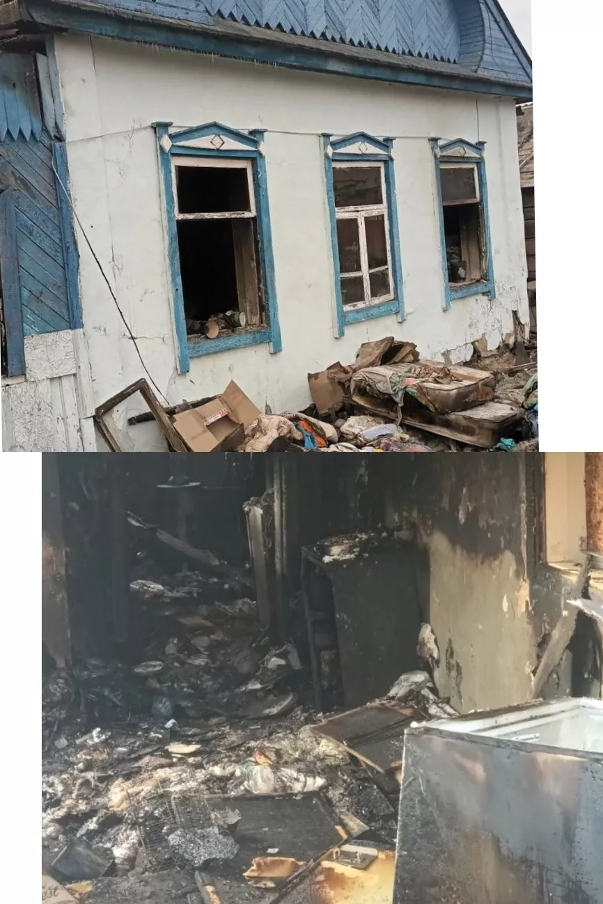 Ночью в Копейске случился пожар