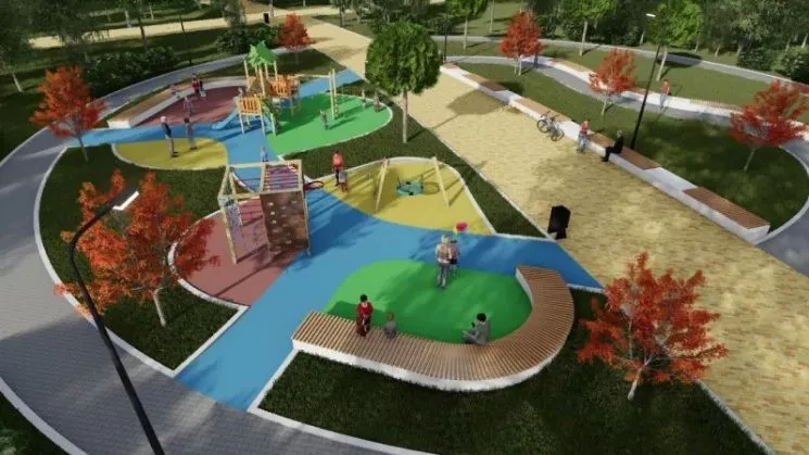 В парке Победы завершили укладку плитки