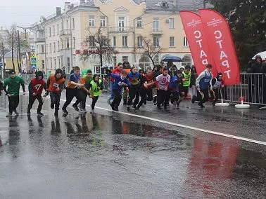 В Копейске несмотря на непогоду прошли эстафета 