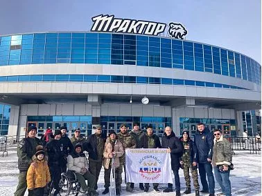 В День защитника Отечества на трибунах Ледовой арены «Трактор» в Челябинске открыли сектор для ветеранов СВО
