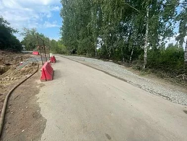 В Копейске ликвидируют провал на дороге у СНТ «Любитель»