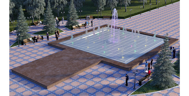 Проект фонтана на площади Трудовой Славы