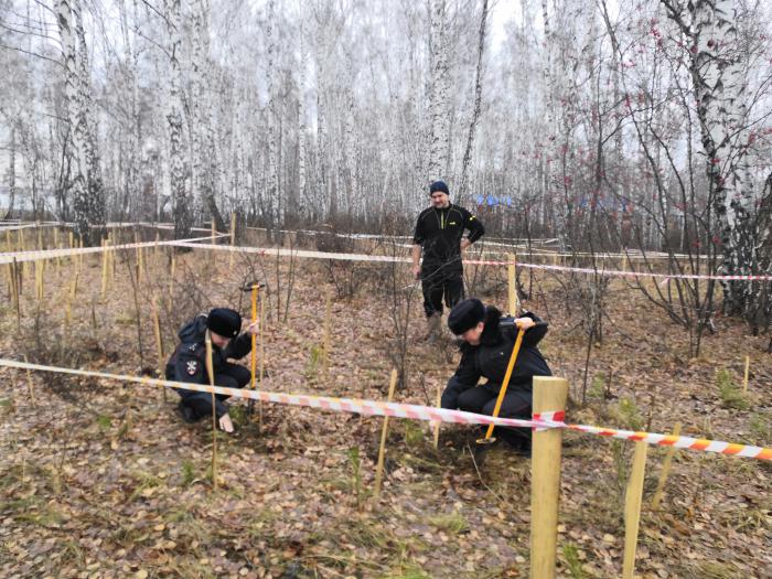 Полицейские высадили елочки на Курочкино