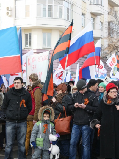 Копейчане  митинговали в поддержку русскоязычного населения Украины