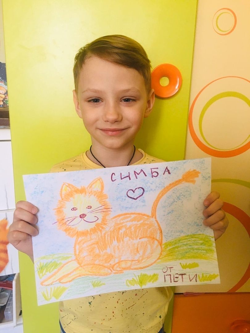 Ребята из копейского детского сада нарисовали спасенного львенка