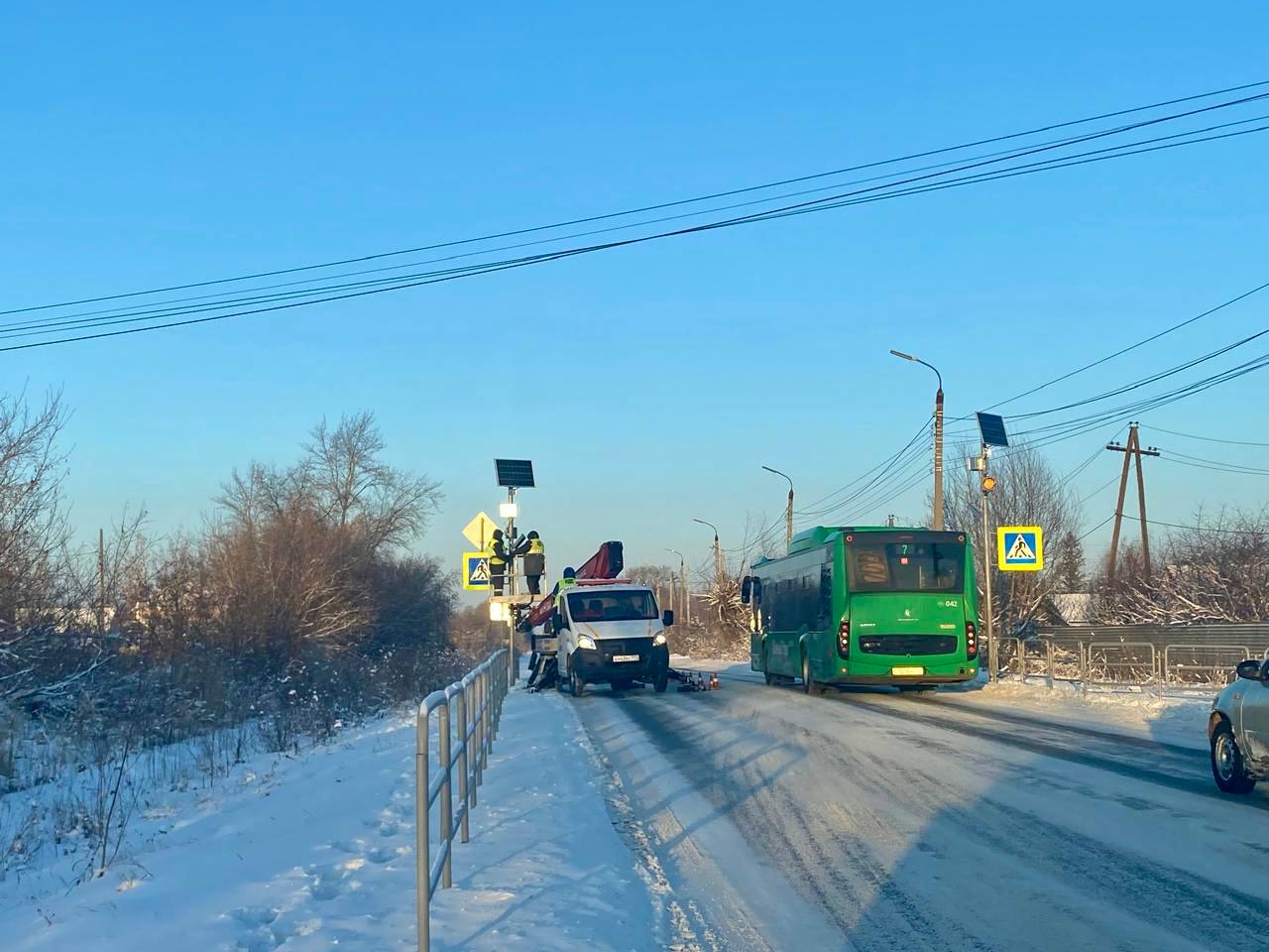 В Копейске обустроили пешеходный переход