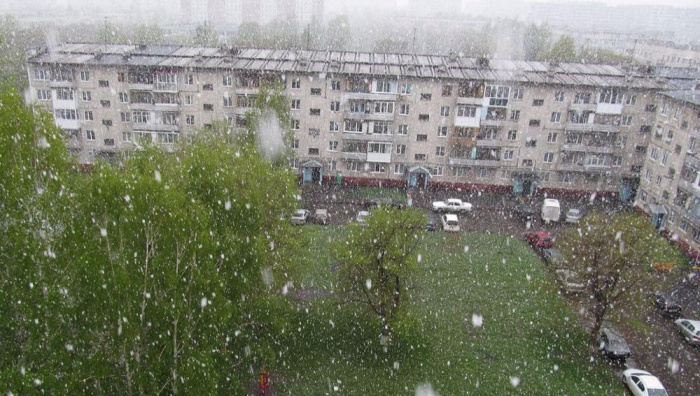 Первый снег в Копейске сняли на видео