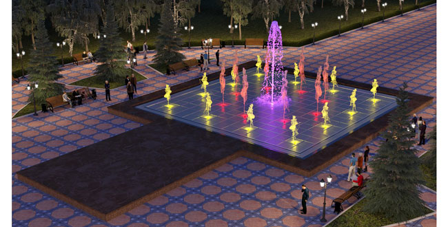 Проект нового фонтана на площади Трудовой Славы