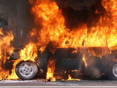Еще один автомобиль сгорел в Копейске