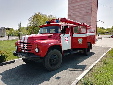 Ночной пожар в Копейске