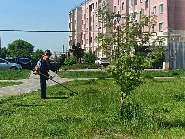 В Копейске продолжают работы по покосу травы