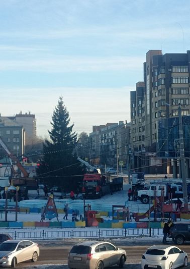 Пышная и высокая. В Копейске установили новогоднюю ель