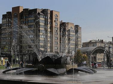 Городской фонтан снова заработал