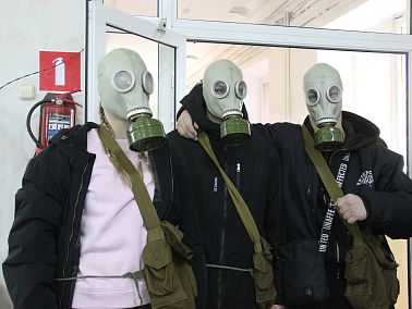 В Копейске студенты отработали действия при чрезвычайных ситуациях