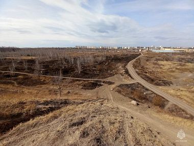 В Копейске мужчина поджег сухую траву