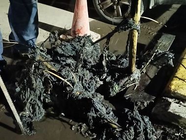 В коллекторе диаметром 500 мм в Копейске обнаружена ёлка