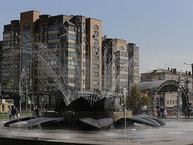 Городской фонтан снова заработал